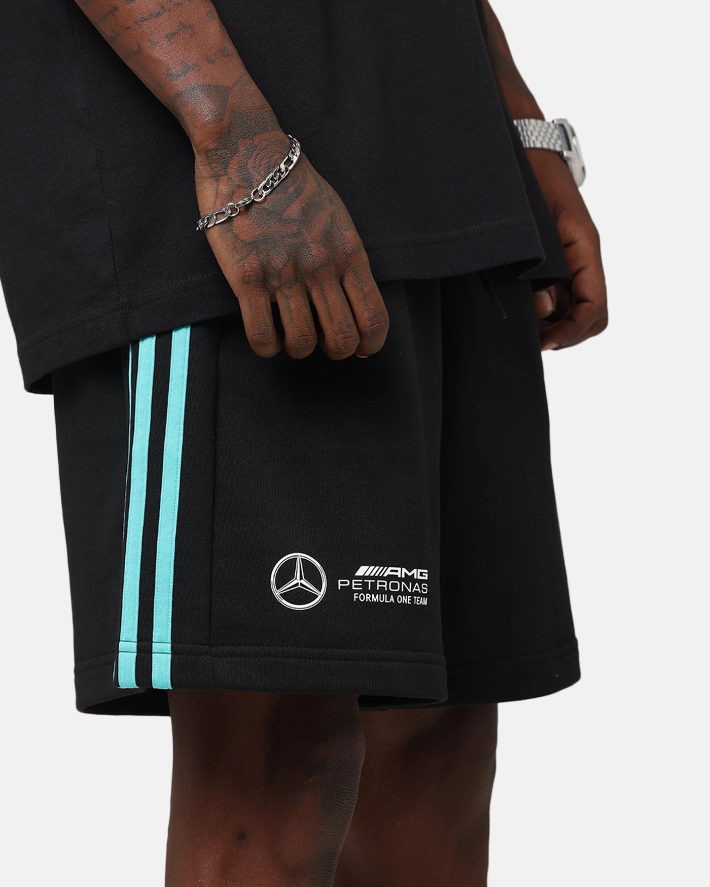 picnic clothes maternity option adidas x Mercedes-AMG PETRONAS Formula One F1 DNA Shorts Black/White