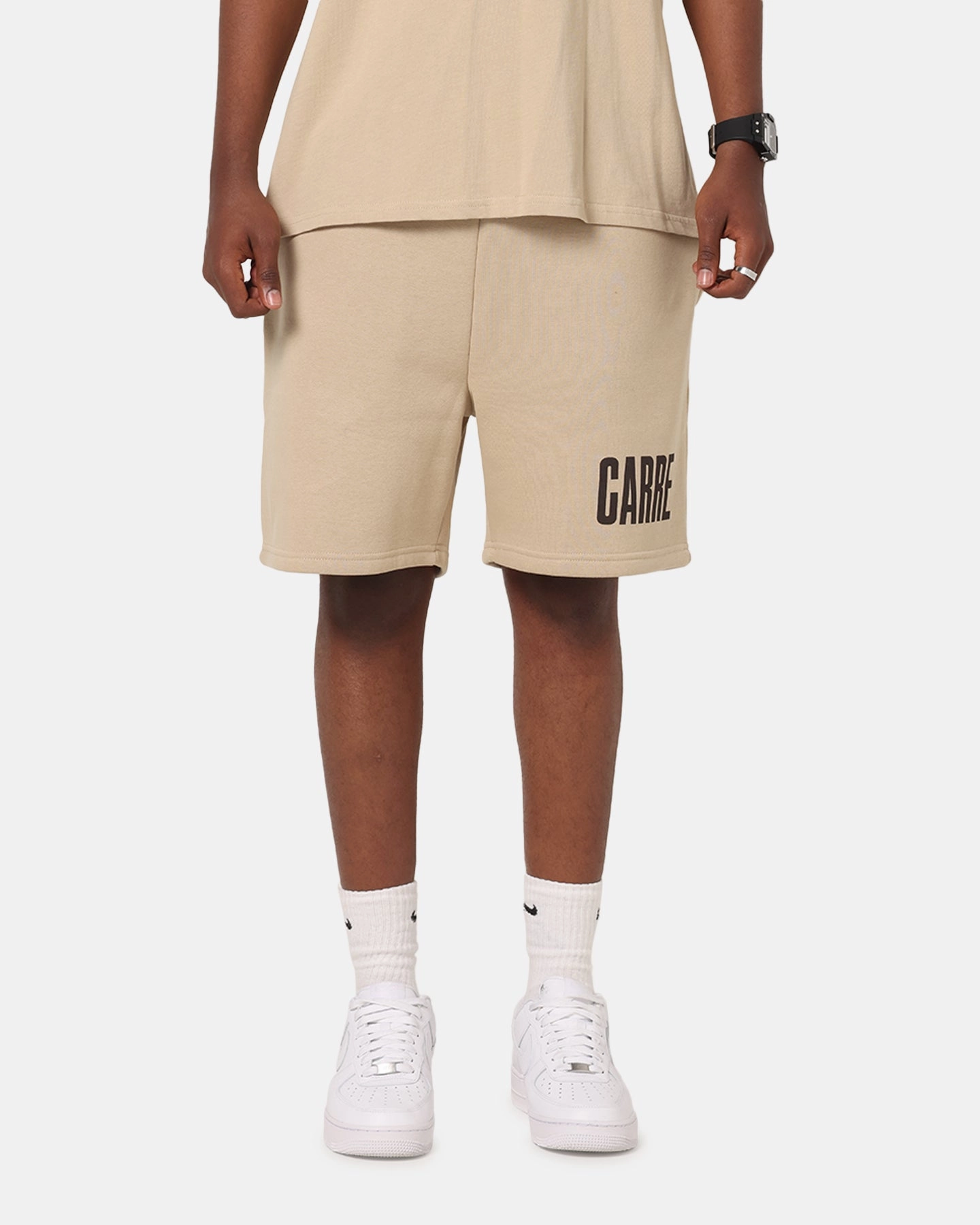 Carre Premium Essentials Sweat Shorts Light Brown Everyday Ready