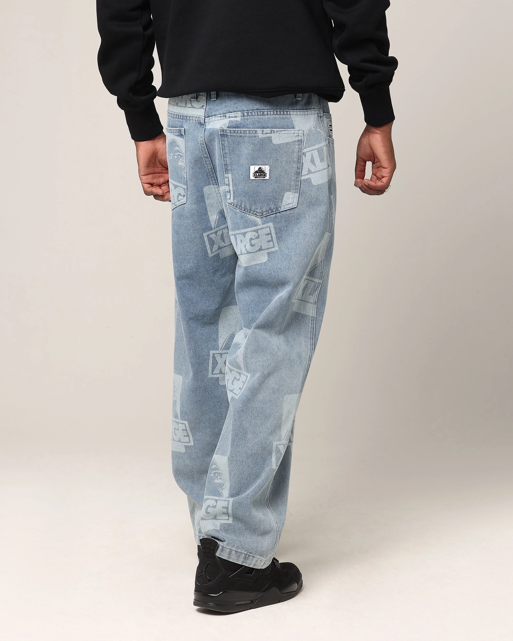 Luxury Textured Athlete Fit X-Large OG Bull Denim 91 Pants Light Denim