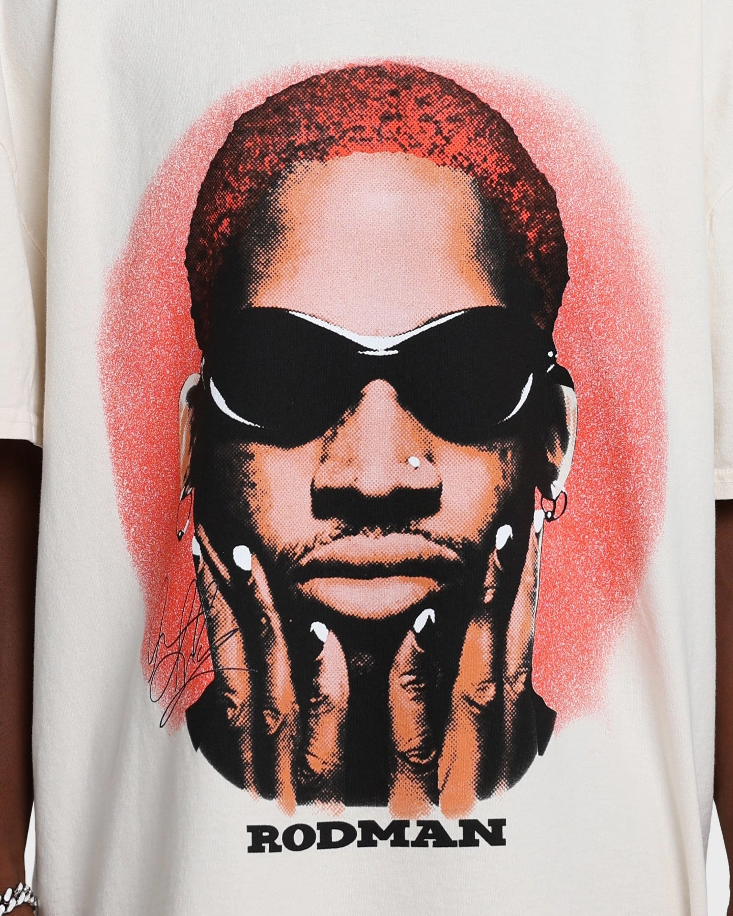 Rodman Brand Rodman Signature Vintage T-Shirt Off White Layered Comfort