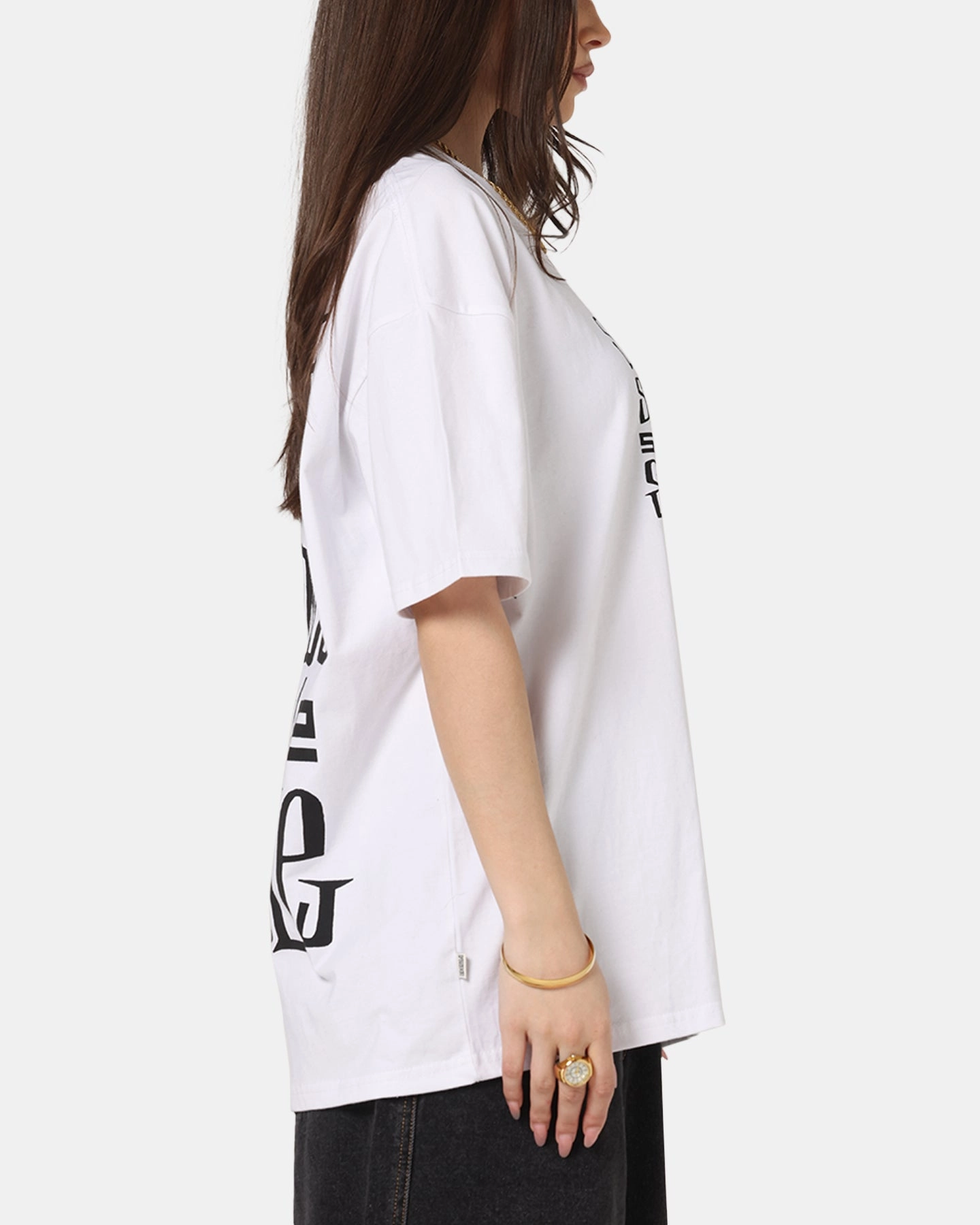 S Double Logofest T-Shirt White Comfy Apparel Garment Dyed