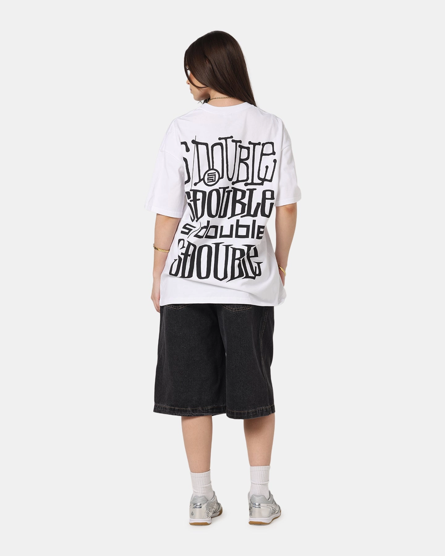 Comfort and Fit Boat neck style S Double Logofest T-Shirt White