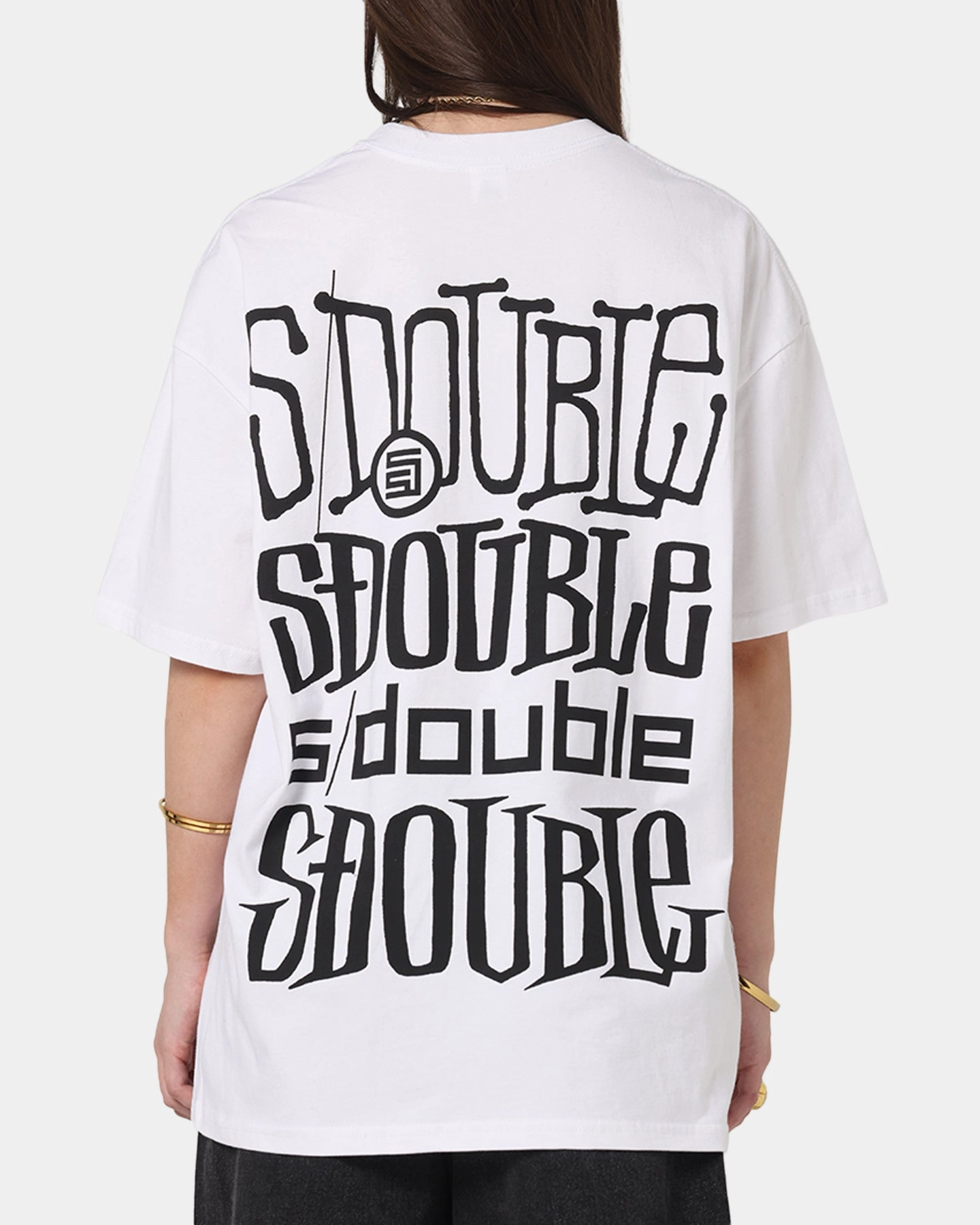 S Double Logofest T-Shirt White Workout Gear
