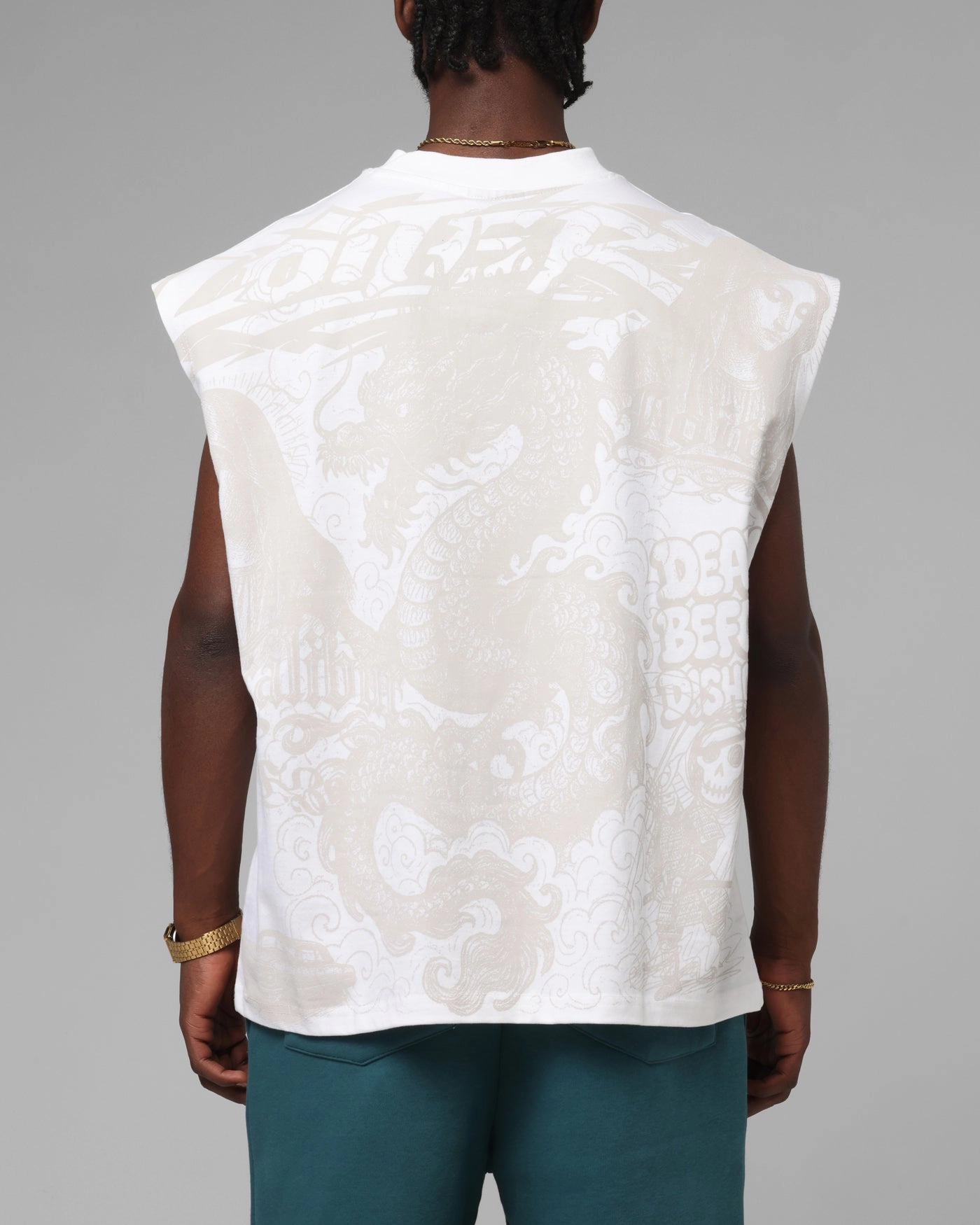 Loiter Sketch Book Muscle T-Shirt White weekday wear