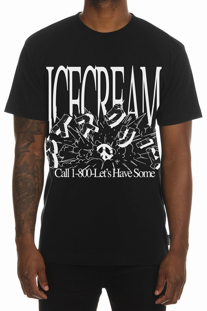 Icecream Smile SS Tee Leisure Wear Non Restrictive Silhouette