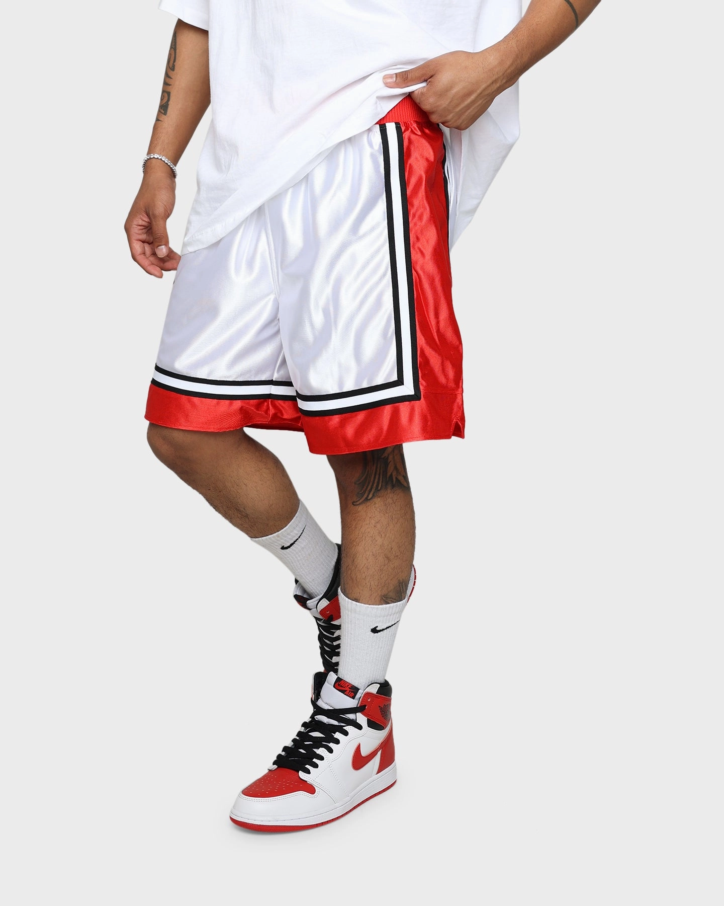 19Nine UNLV Legacy Shorts White runners Anti Static Finish