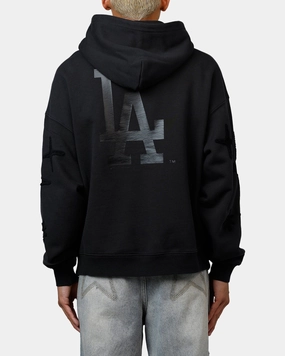 Mitchell & Ness Los Angeles Dodgers Starburst Hoodie Faded Black Animal Print Breathable