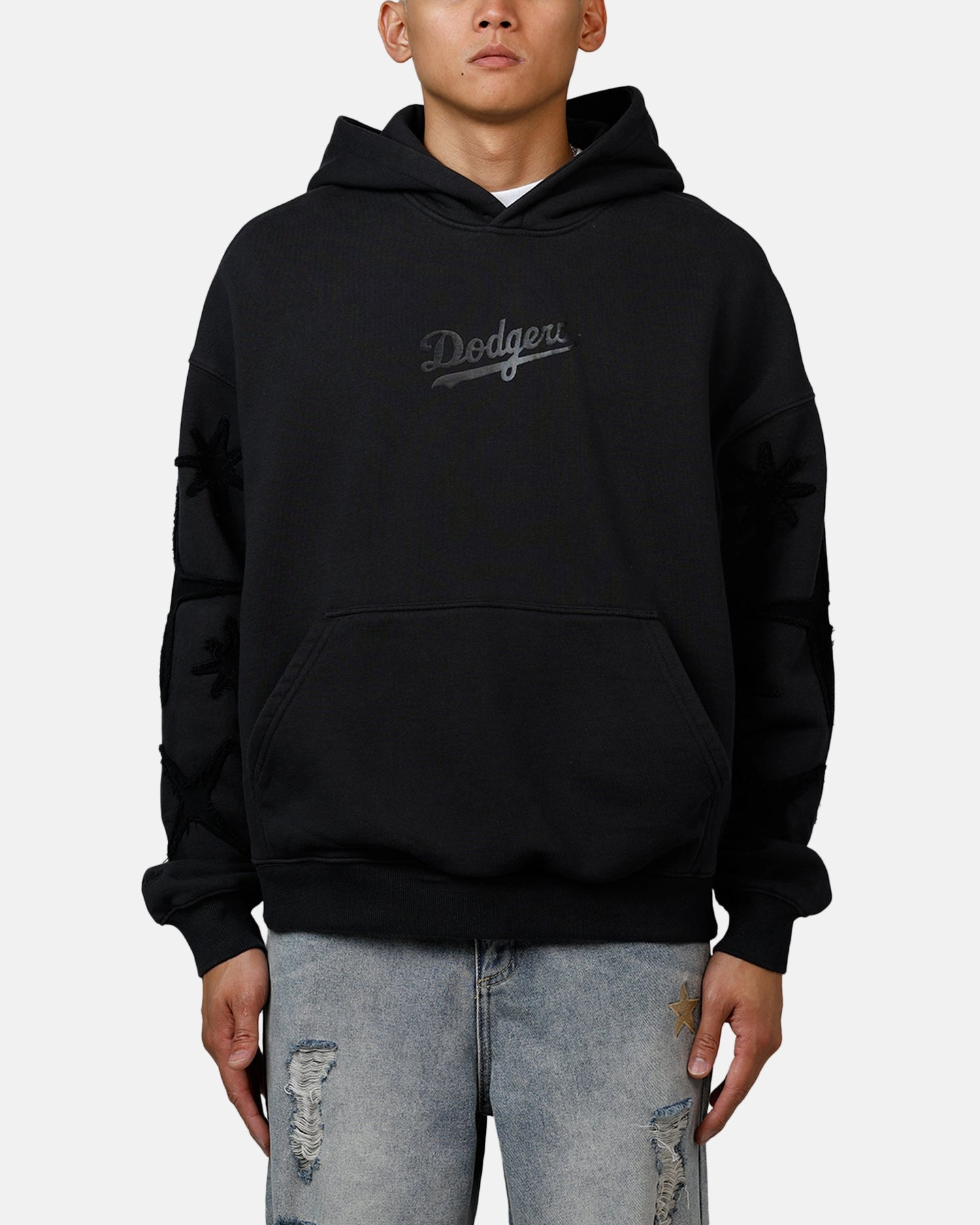 Mitchell & Ness Los Angeles Dodgers Starburst Hoodie Faded Black Powder