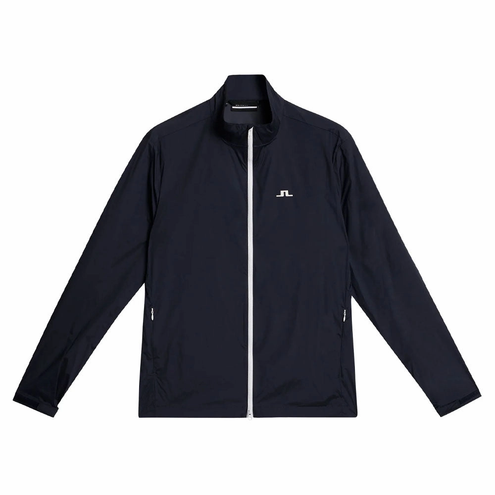 Snap Button Bonded Collars J.Lindeberg Ash Light Packable Golf Jacket JL Navy - SS24 Men