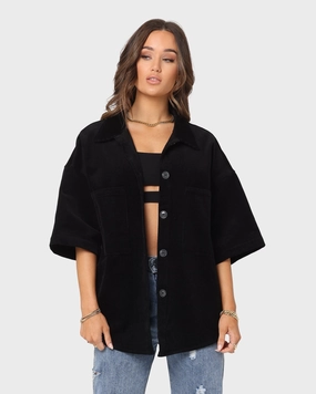 XXIII Women's Dope Corduroy Shacket Black suitable for award ceremonies