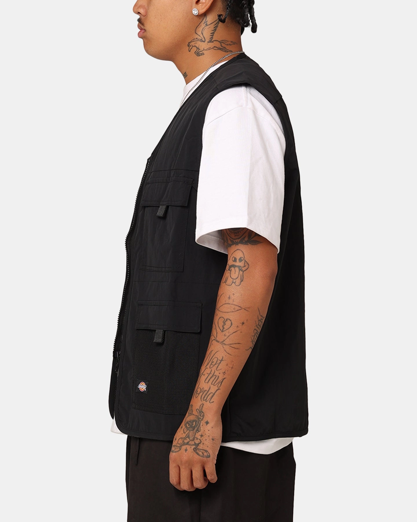 Dickies Angleton Utility Vest Black runway show AdjustableHood