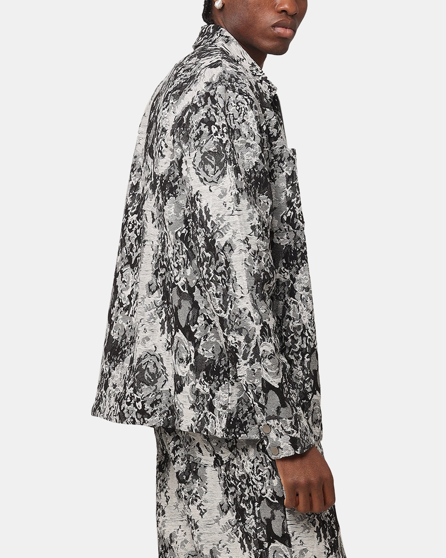 high-end XXIII Denim Jacquard Jacket Black Denim