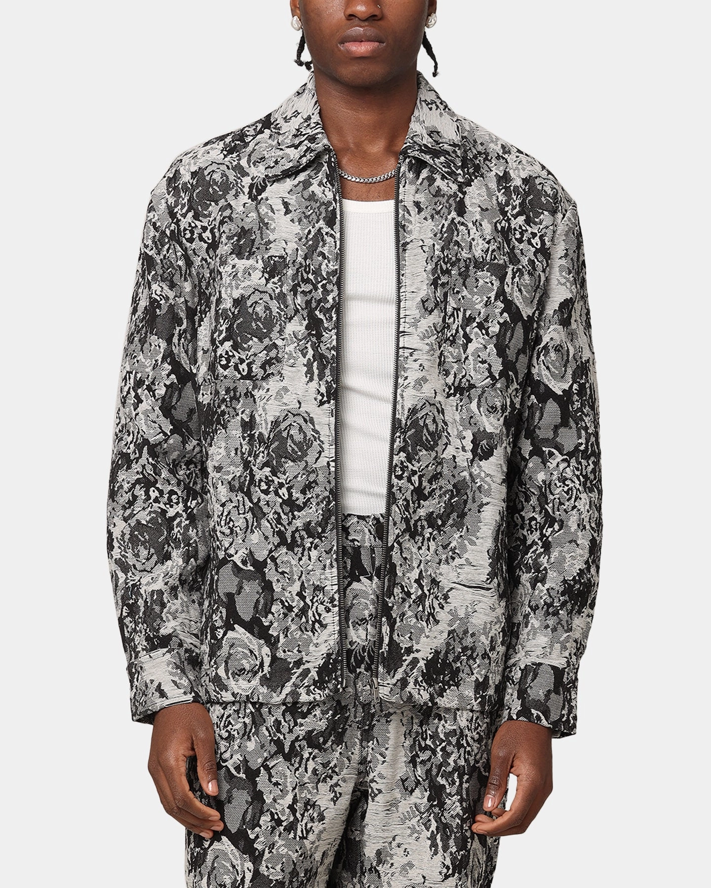 XXIII Denim Jacquard Jacket Black Denim Light Reflective