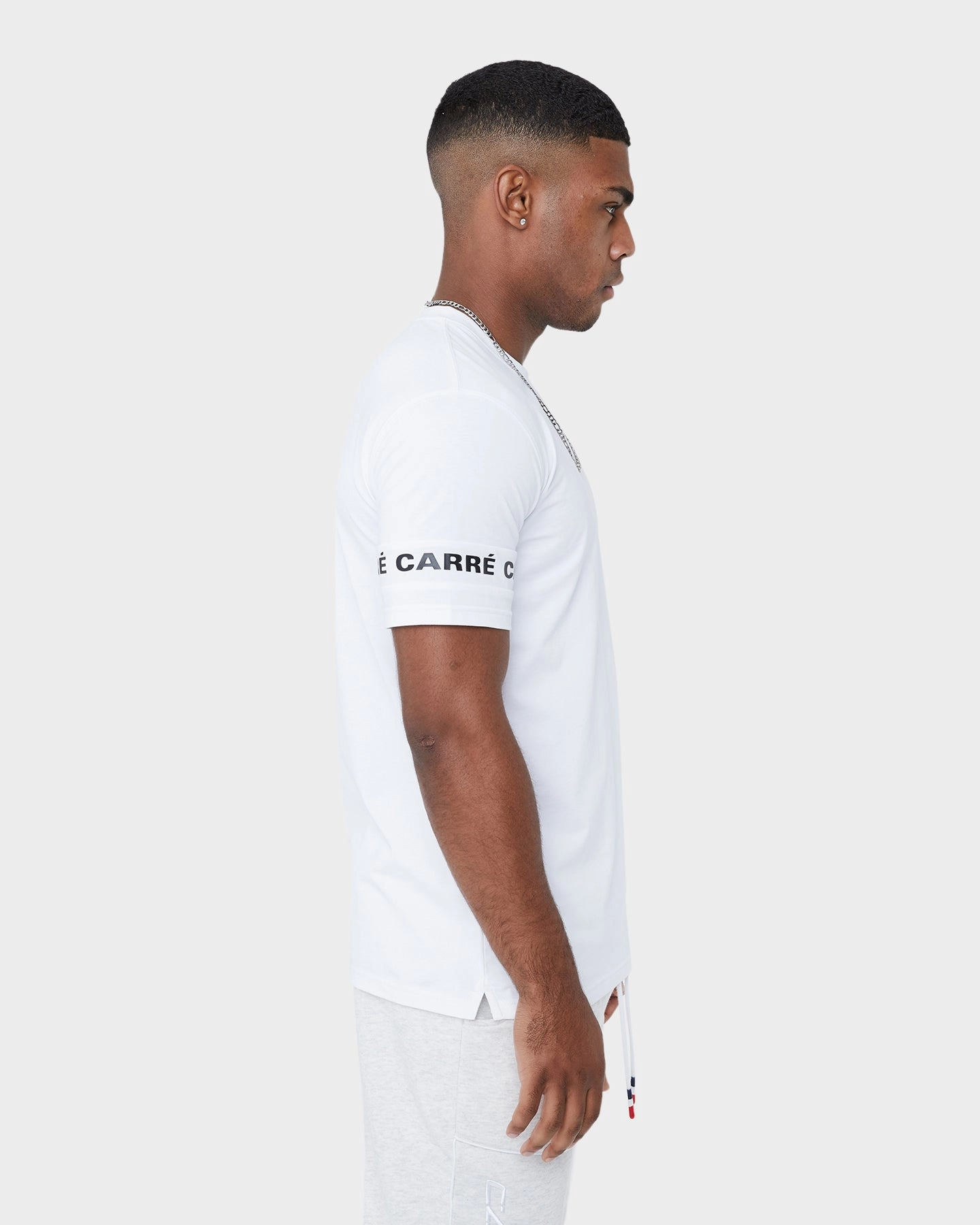 Carr?? La Manche Short Sleeve T-Shirt White Trendy All-Day Streetwear Style