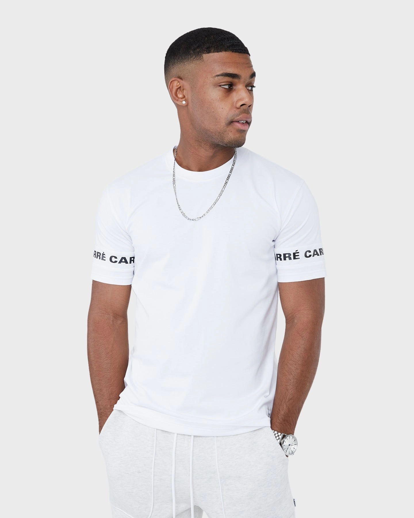 Longline Hemline Sporty essentials Carr?? La Manche Short Sleeve T-Shirt White