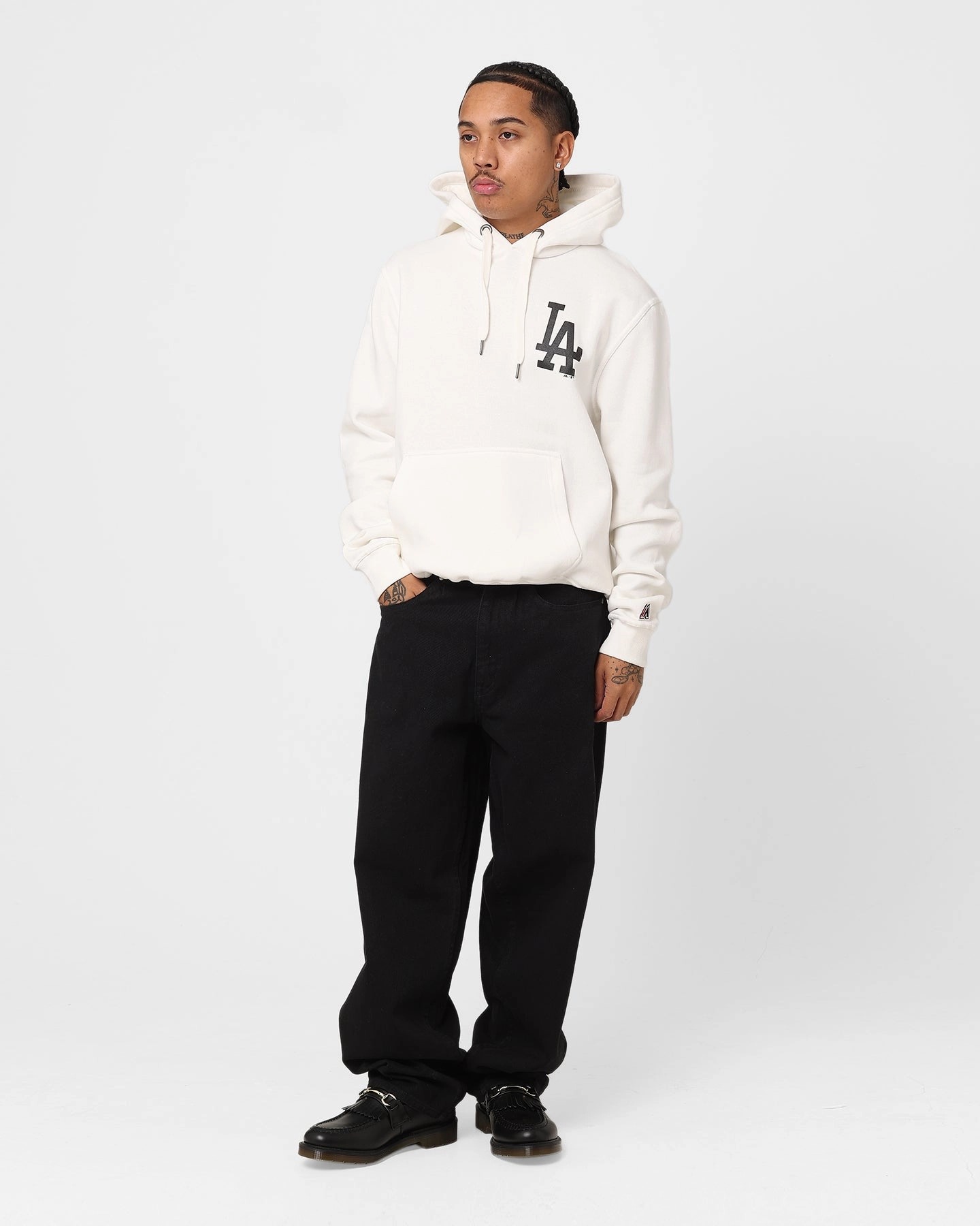 sunset Cross Ventilation Channels Majestic Athletic Los Angeles Dodgers The Duke Hoodie Cool White
