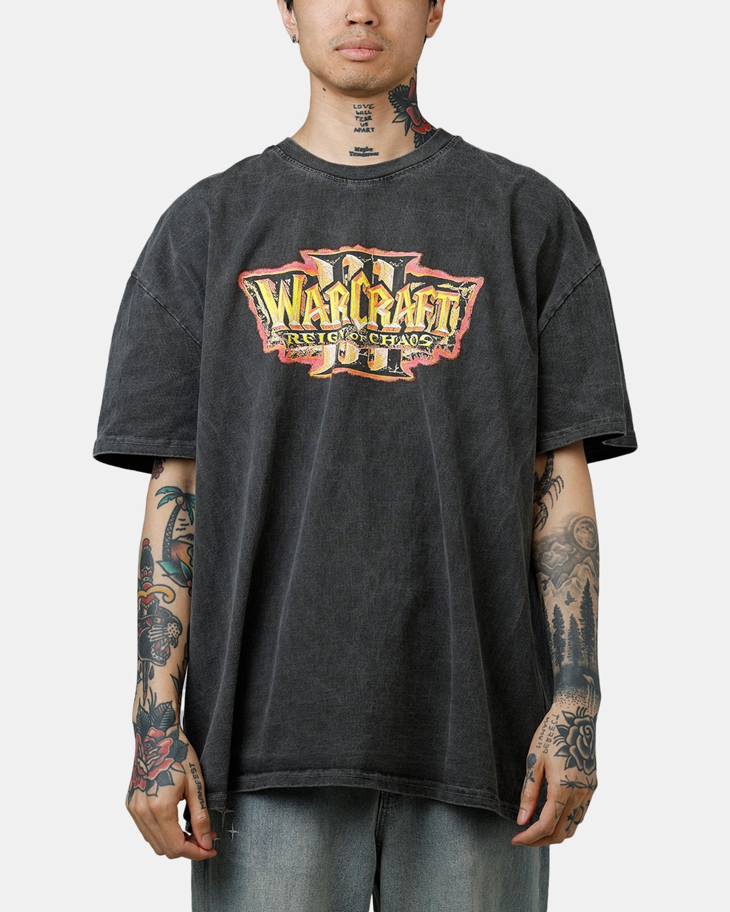 American Thrift X Warcraft: Reign Of Chaos T-Shirt Black Wash Sustainable Packaging