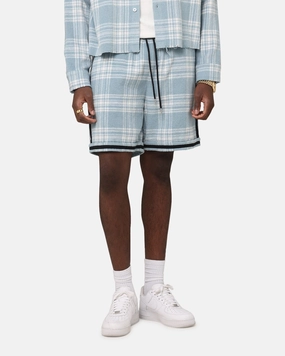 XXIII Plaid Ball Shorts Blue Effortless Style