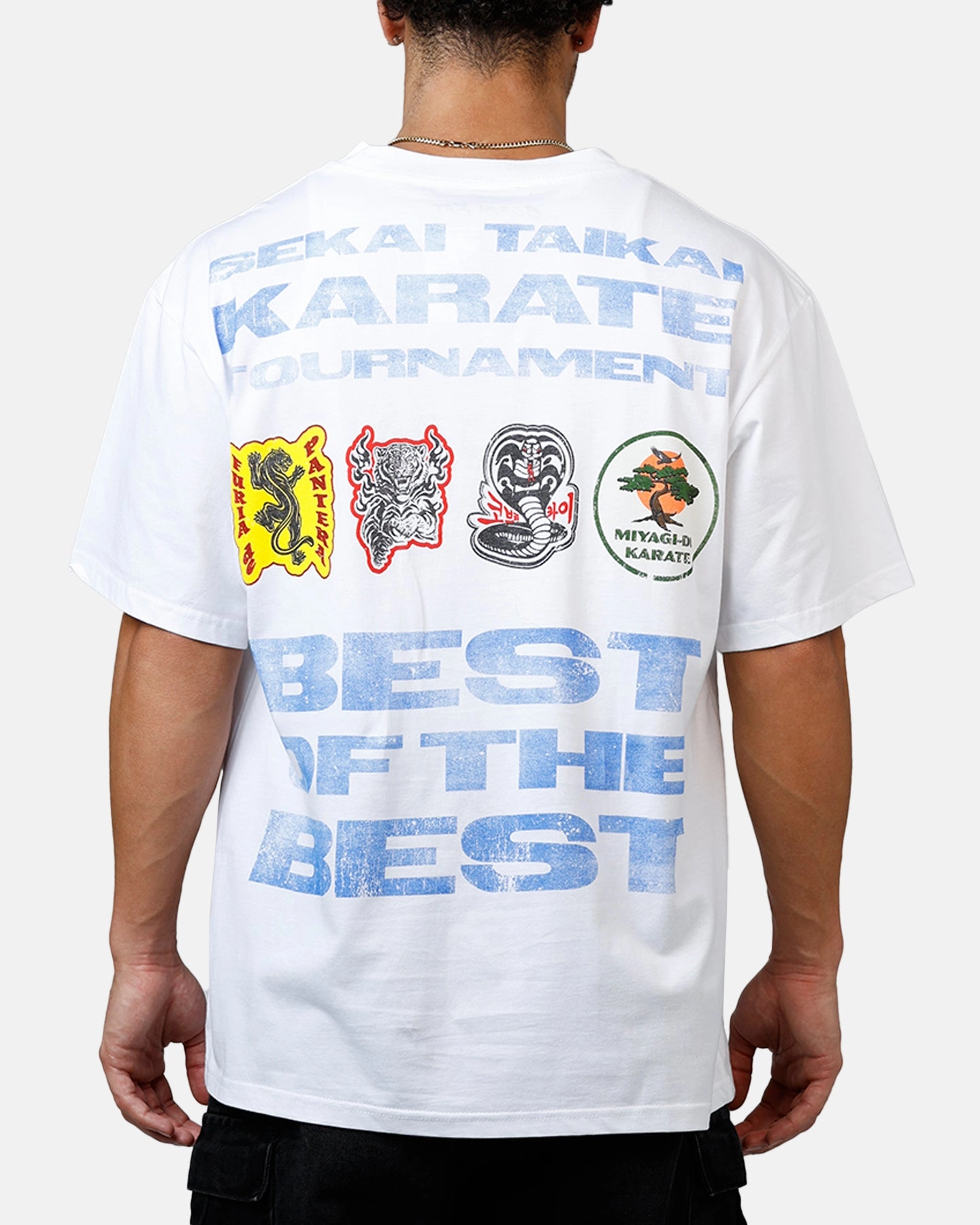 Philcos X Cobra Kai Sekai Taikai T-Shirt White Sporty Design Light Comfort Style