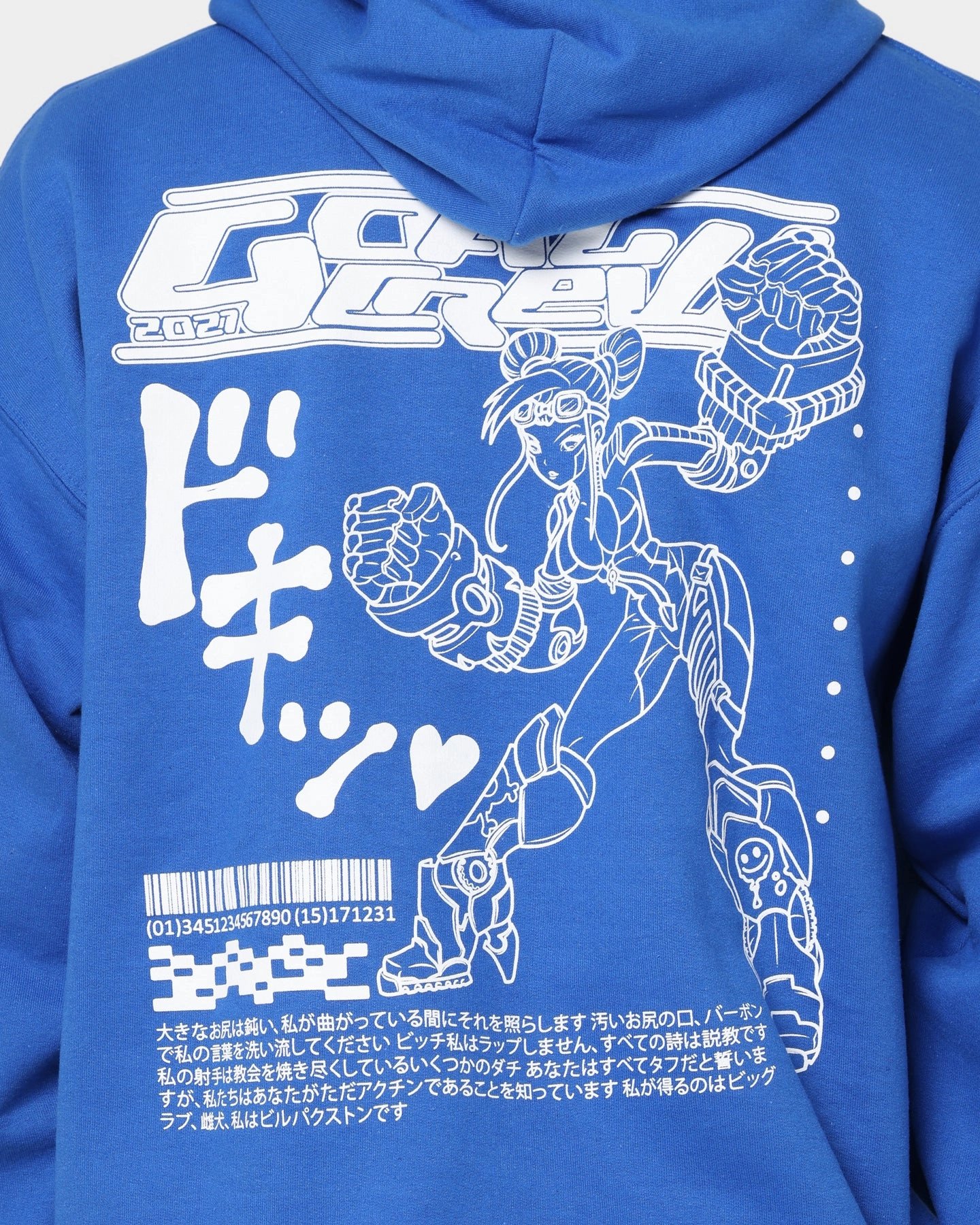 Low Bulk Design Goat Crew Kyoto Hoodie Blue