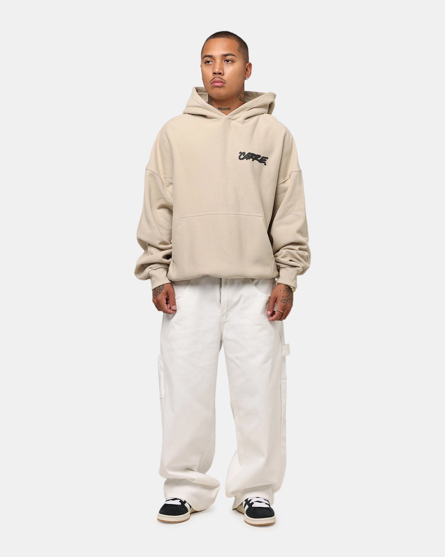 Carre Passport Hoodie Stone Skinny Fit