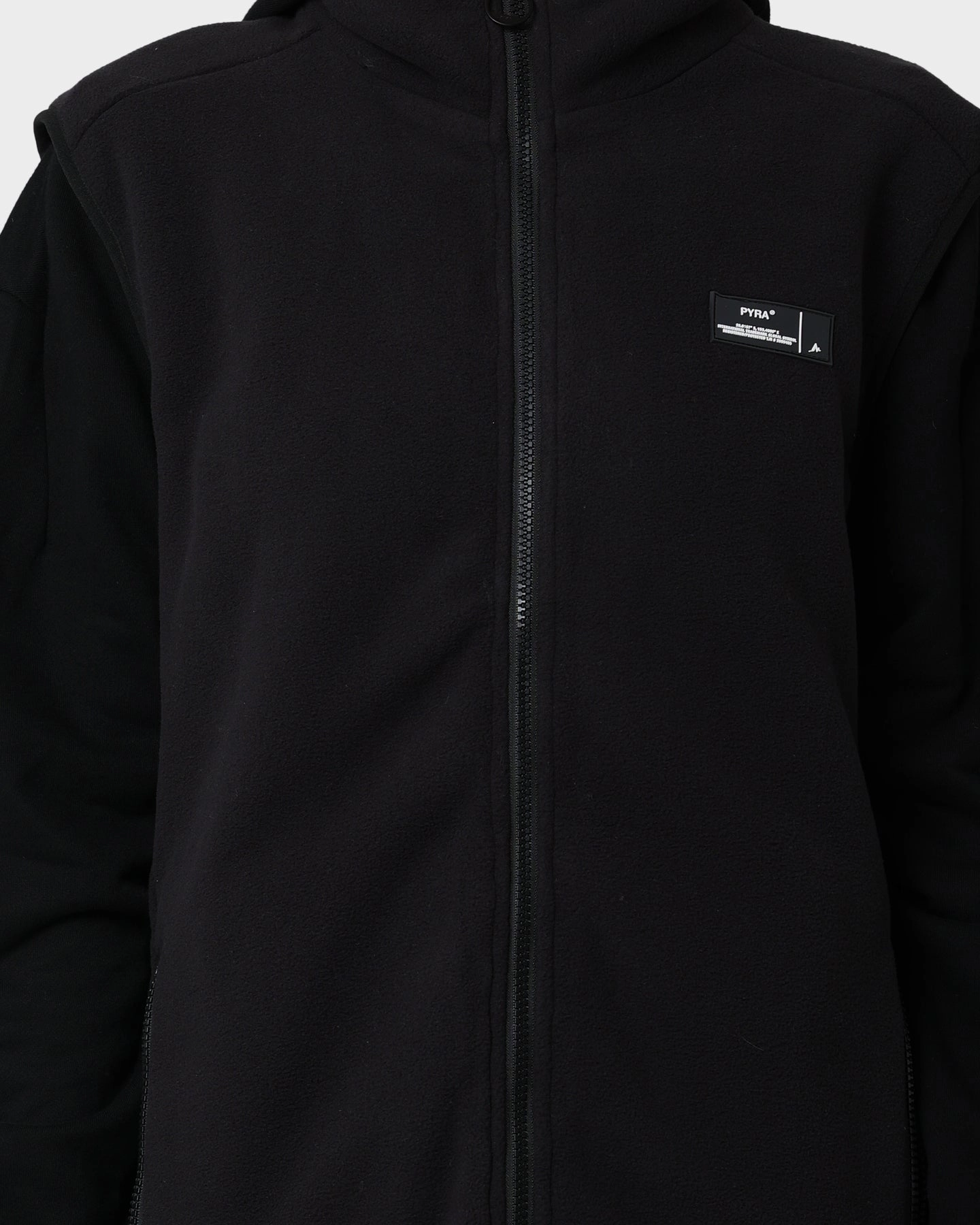 PYRA Polartec Fleece Vest Black/3M Magnetism PaddedShoulders