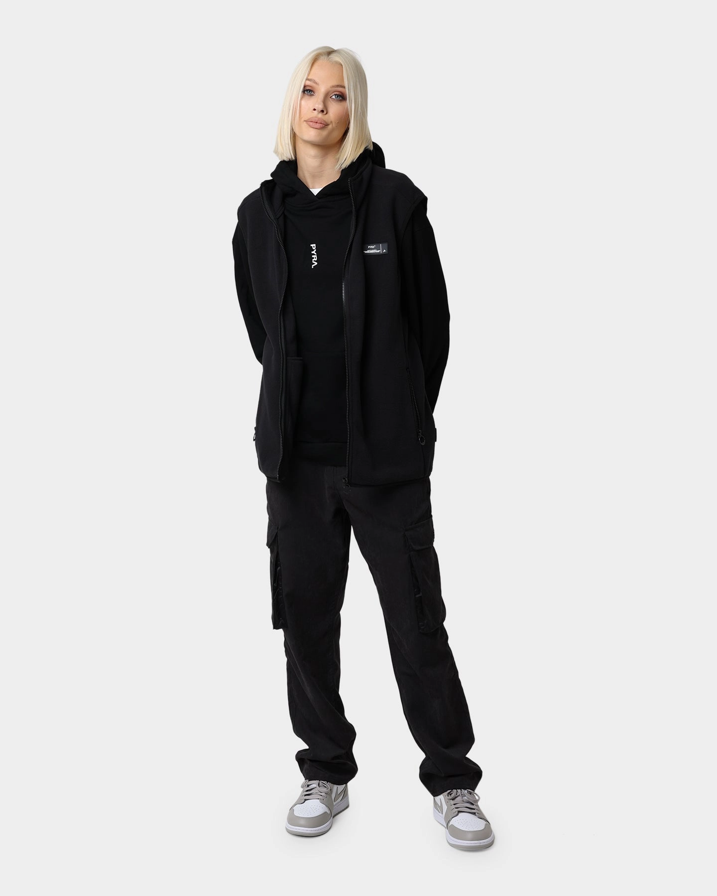 Layered AdjustableCuffs PYRA Polartec Fleece Vest Black/3M