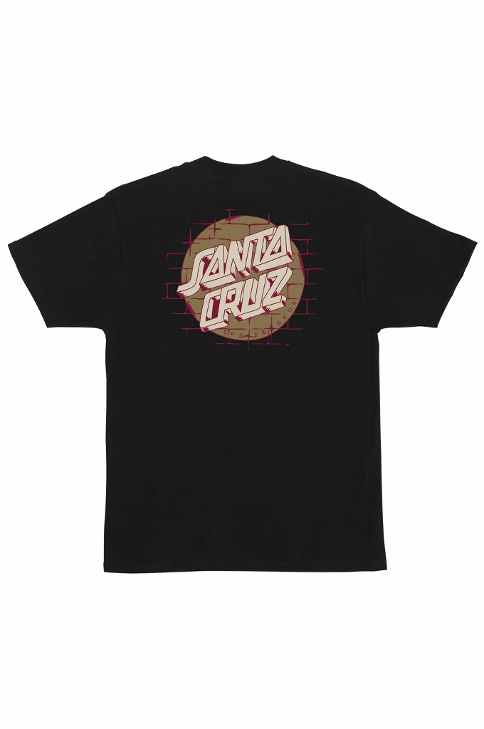 Santa Cruz Scrawl Brick Dot Short Sleeve Tee Timeless and Chic Street Casual