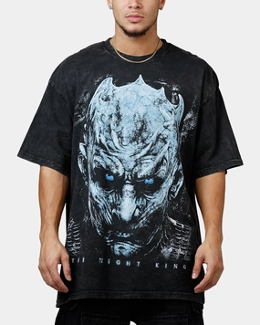 Goat Crew X Game Of Thrones Night Kings Vintage T-Shirt Black Acidwash dry cleanable Workout