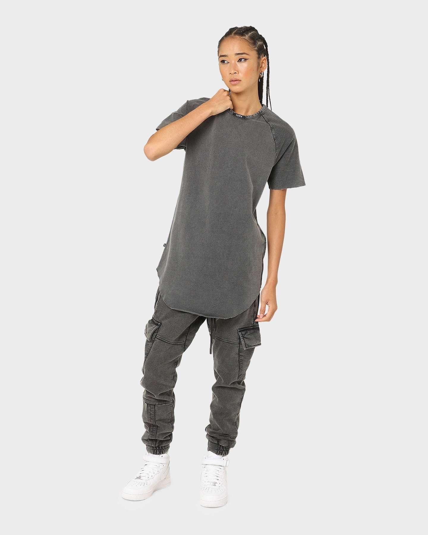 The Anti Order Anti Essential Regulation T-Shirt Vintage Grey thermal Scoop neck