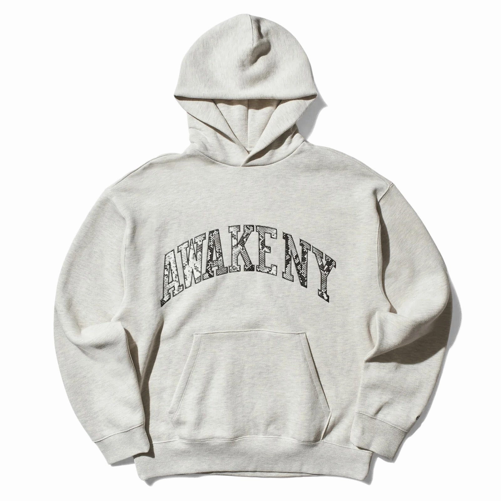 combat operation Layer Flexible Awake Ny Snake Skin Applique Hoodie 'Heather Grey'
