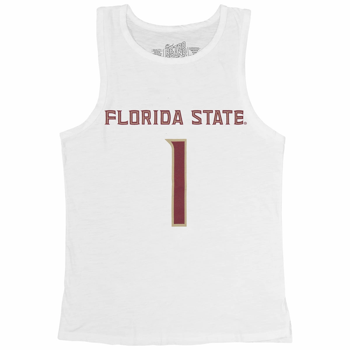 Retro Brand Women's M. Anderson #1 Tank - White Flexible