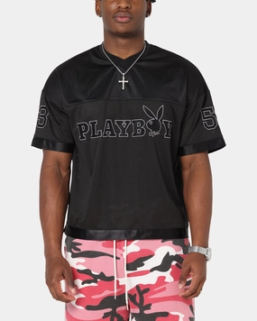 Thermoregulating Fabric Playboy Boxy Football Jersey Black
