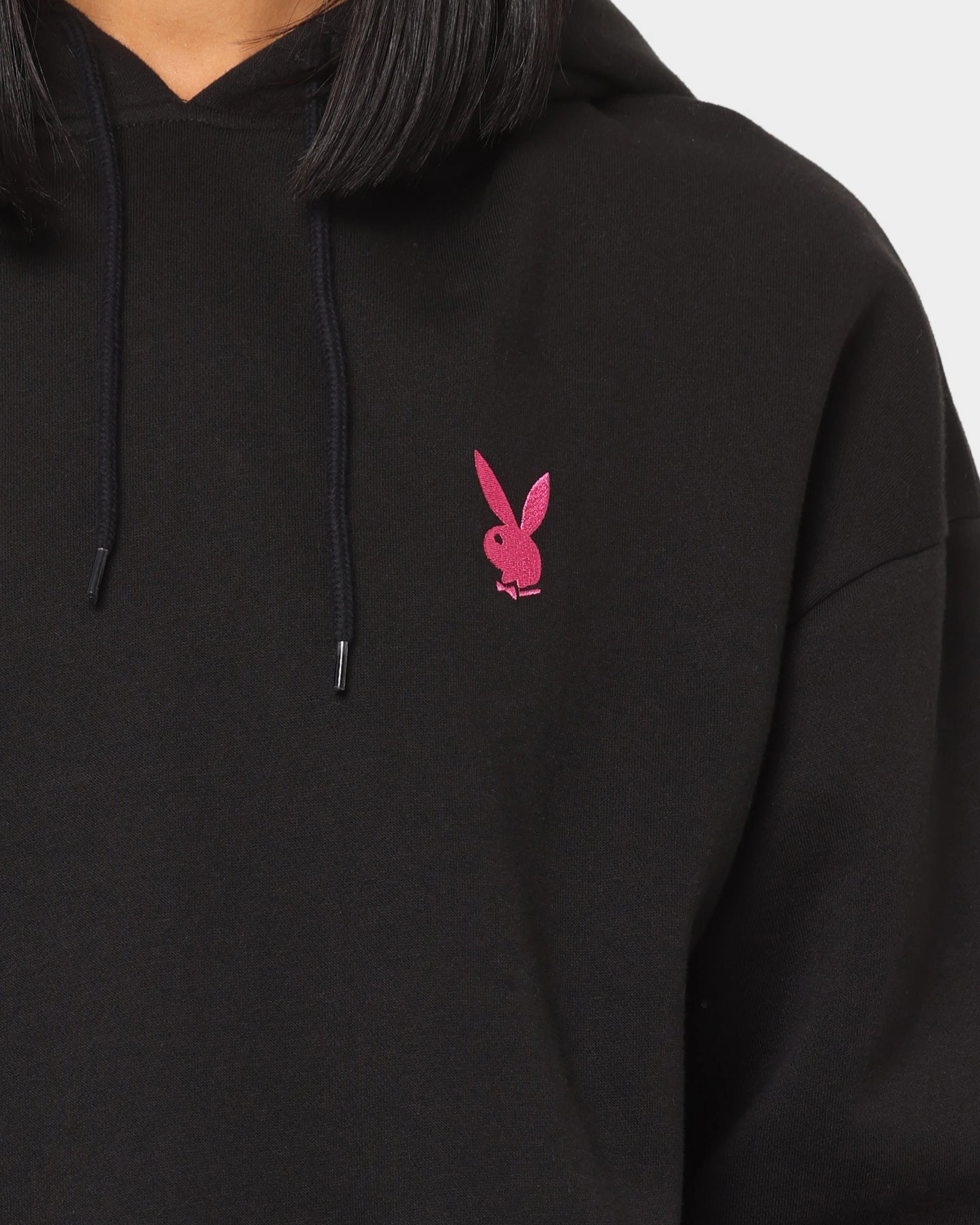 High Neck Protection Mouthwash Playboy Bunny Basics Oversized Hoodie Black