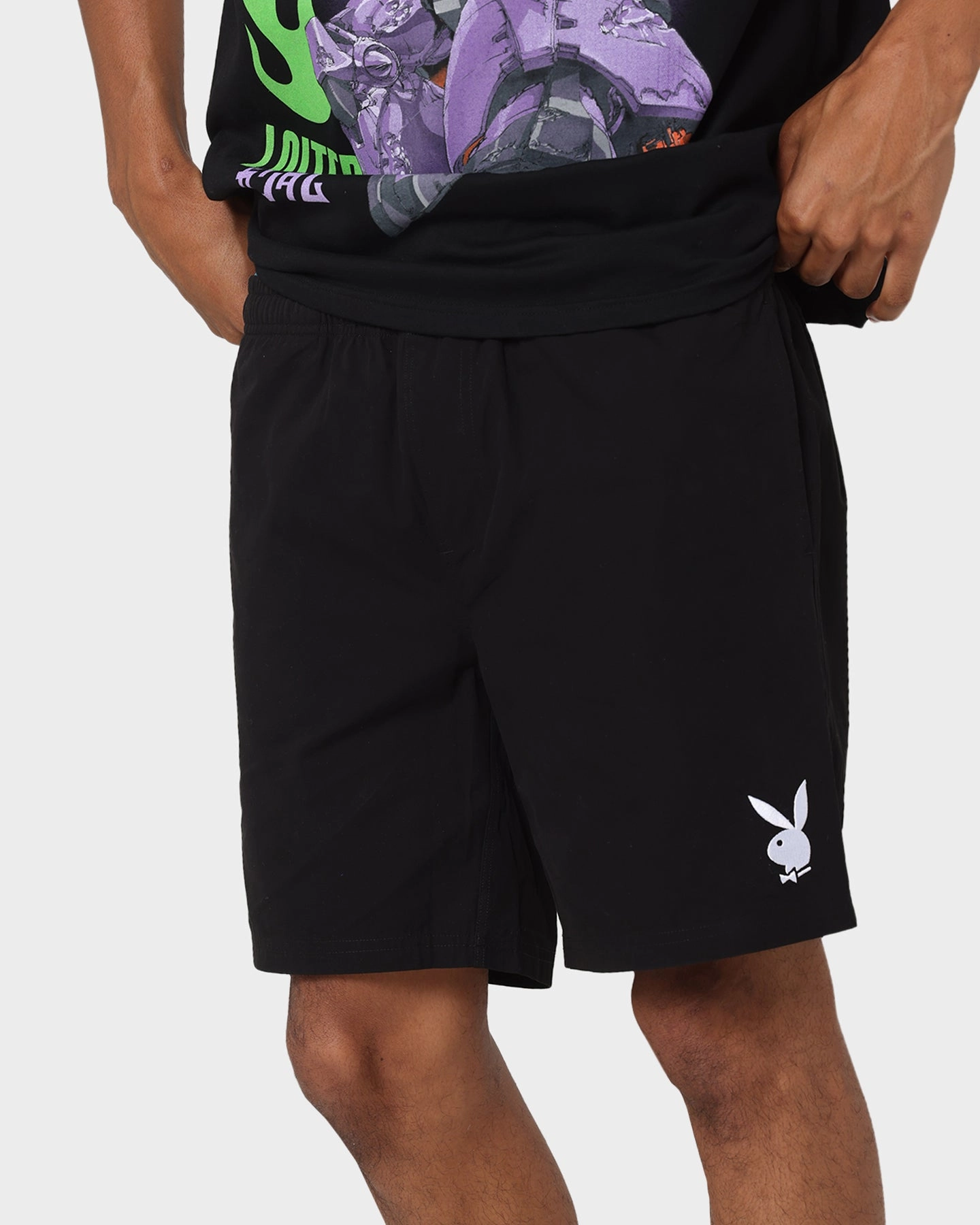 shrink-resistant Sporty Chic Playboy Bunny Basics Shorts Black