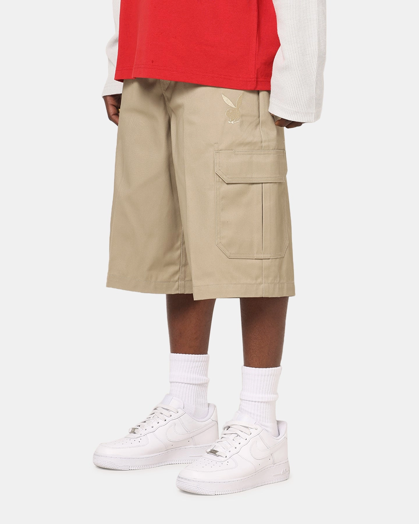 Playboy Bunny Shorts Khaki education industry Flexible Pocket Placement