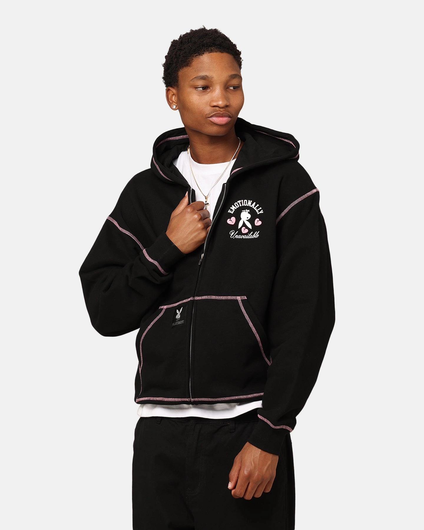 Equity Playboy By Culture Kings Lover Boy Full Zip Hoodie Black