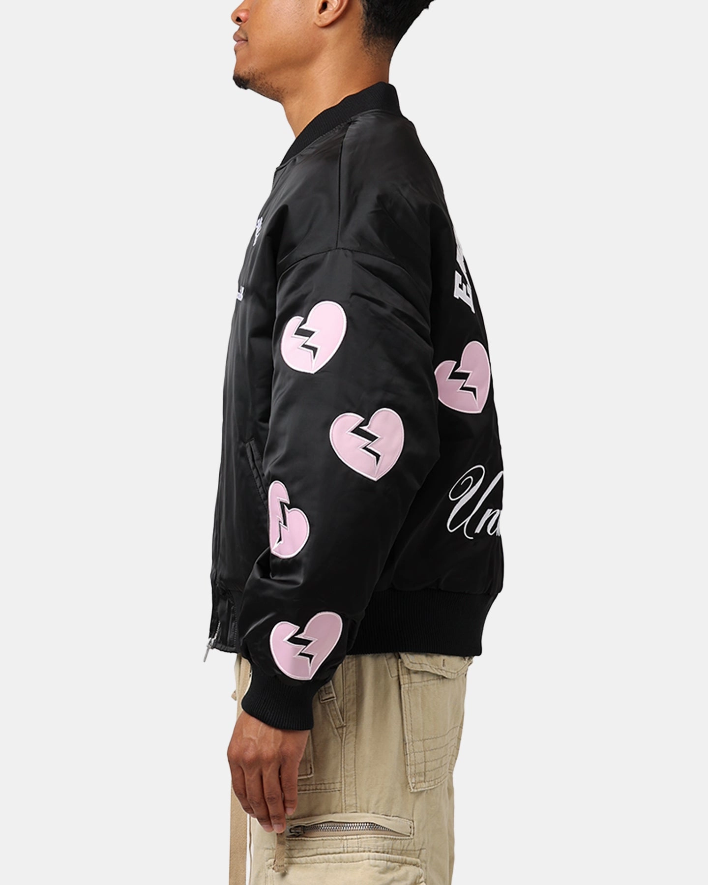 Playboy By Culture Kings Loverboy Bomber Jacket Black suitable for solo travel MultiPocketDesign