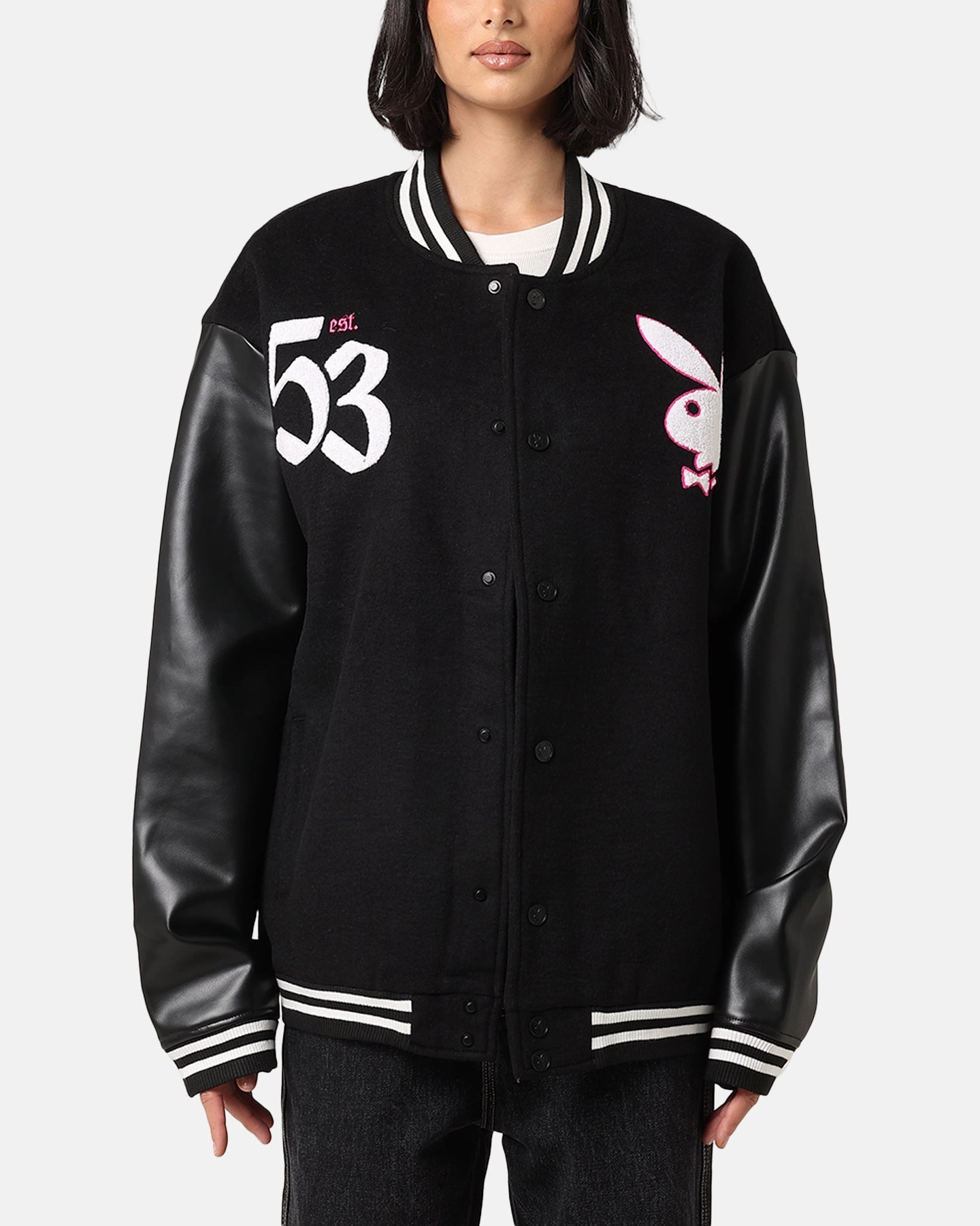 Breathable suitable for winter sports Playboy Card Jacket Black