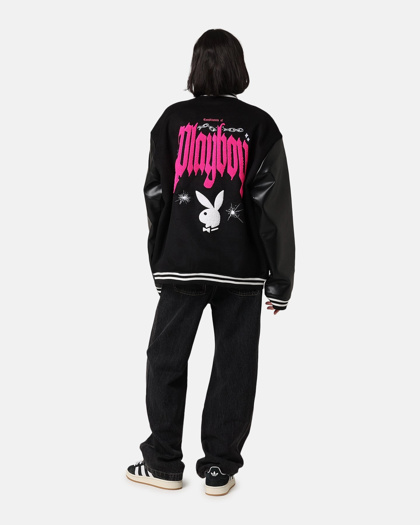 Playboy Card Jacket Black Insulated Wear Dispute