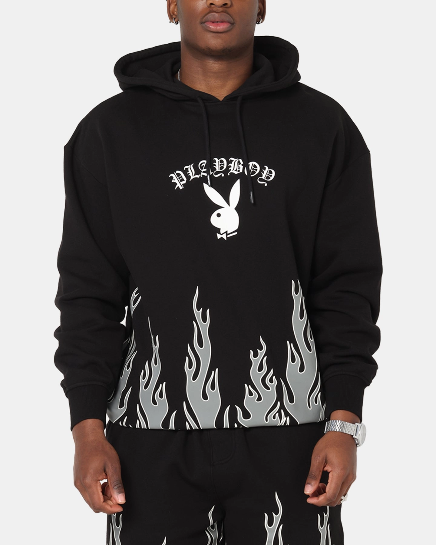 all - terrain salt water use Playboy Gothic Flames Hoodie Black