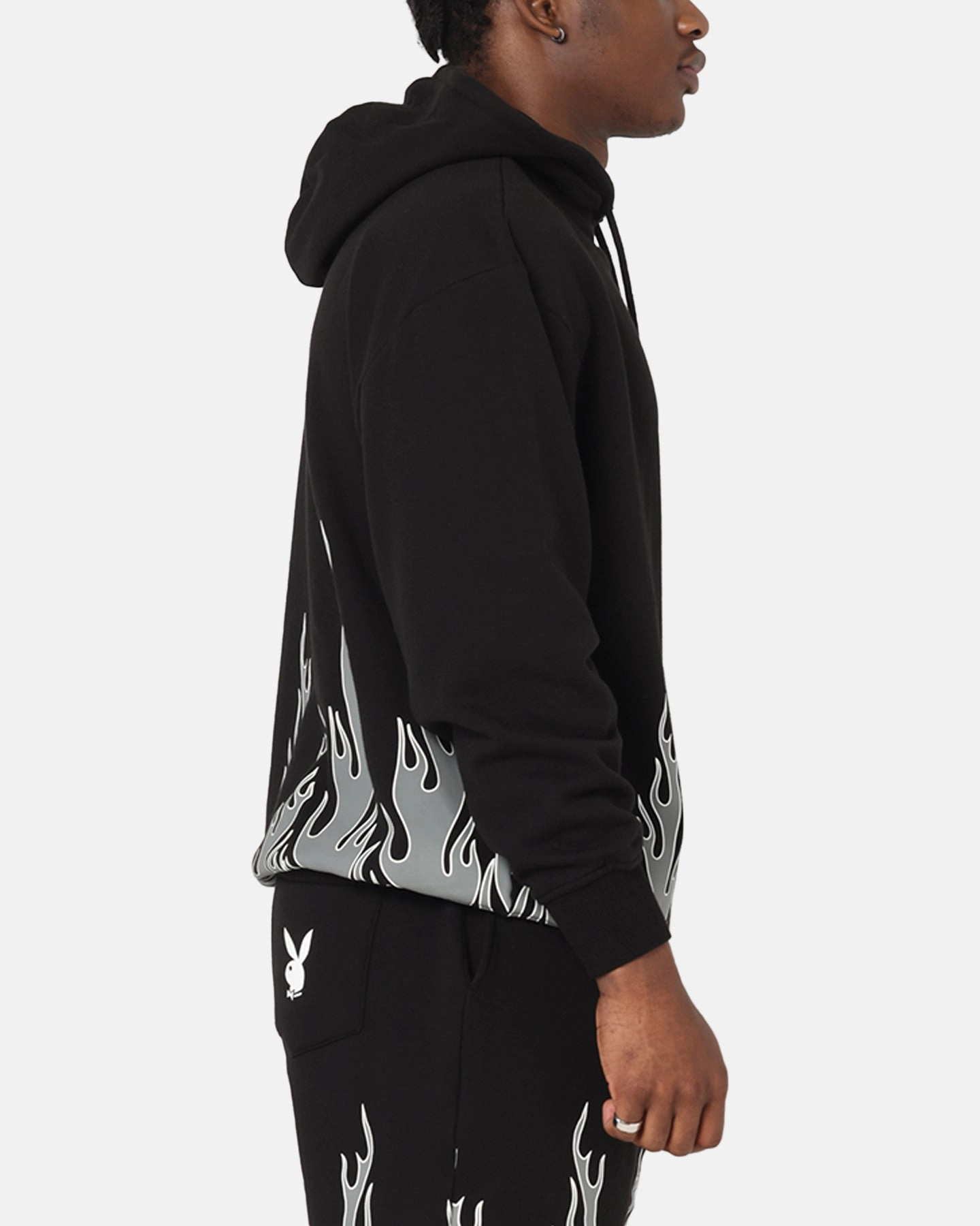 Playboy Gothic Flames Hoodie Black Racerback Design