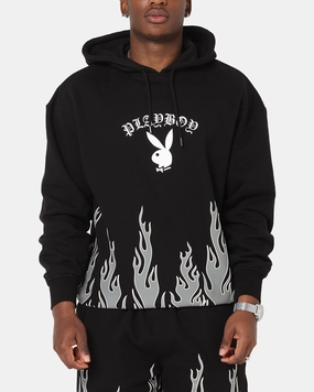all - terrain salt water use Playboy Gothic Flames Hoodie Black