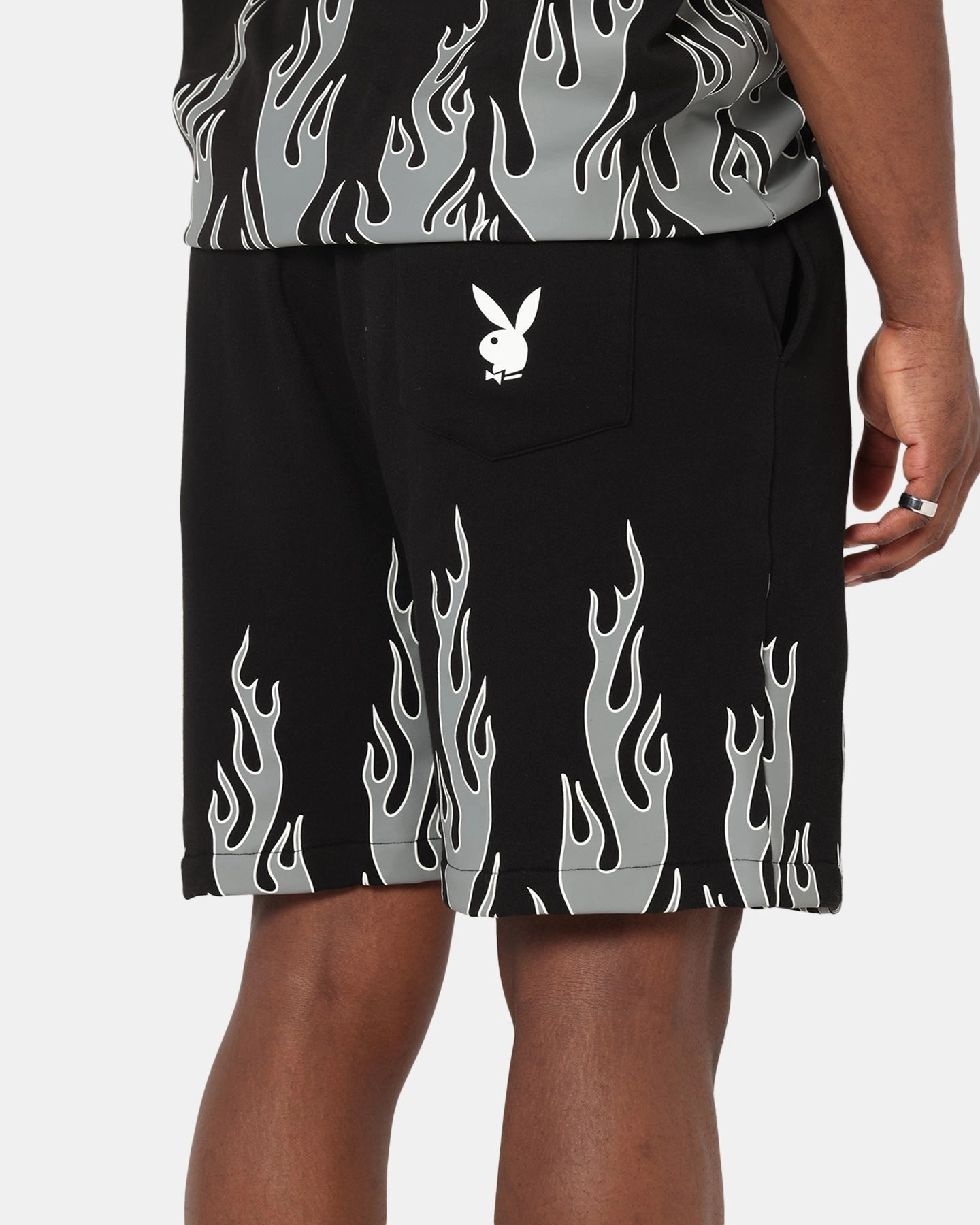 water sports clothing Playboy Gothic Flames Shorts Black