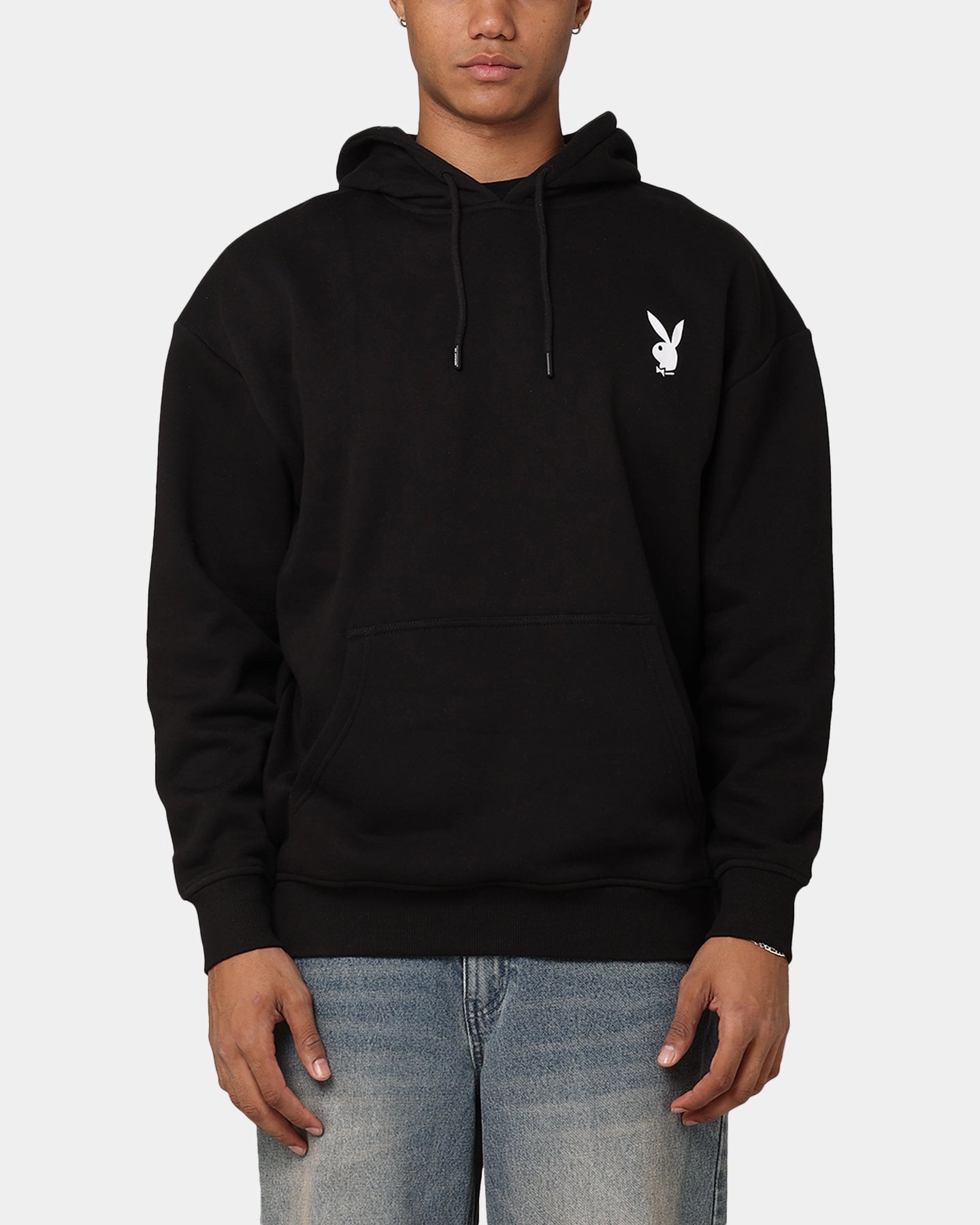 Windproof Shield Playboy Logo Bunny O Hoodie Black