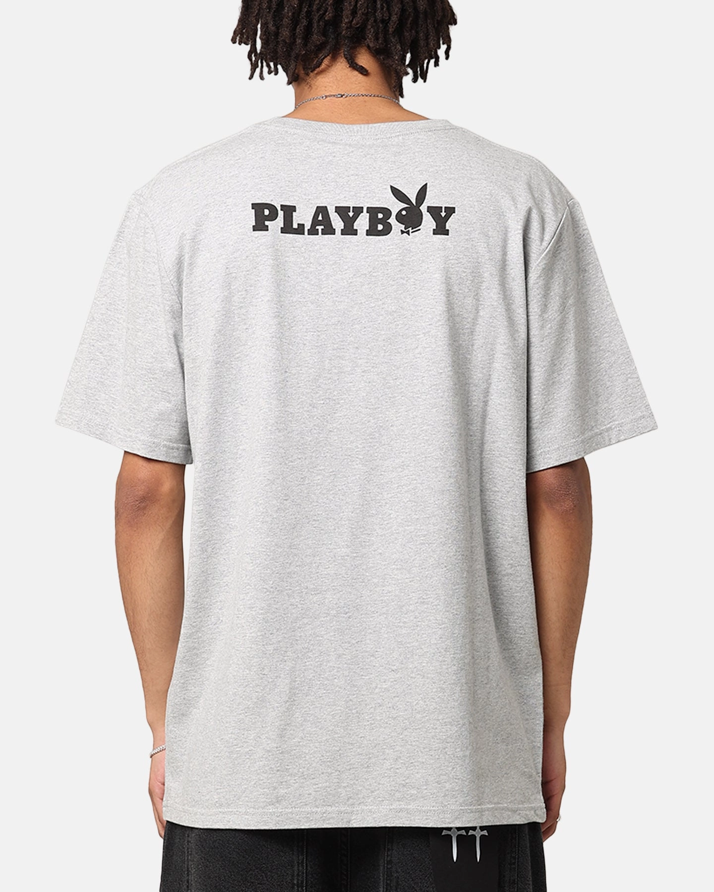Playboy Logo Bunny O T-Shirt Grey Marle Comfort First