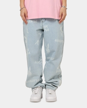 Sharp Vibe Modern Youth Style Party Look Playboy Mess Denim Jeans Light Indigo
