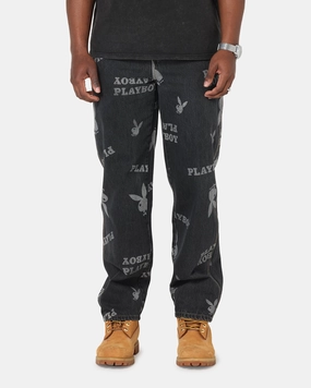 Playboy Mess Denim Jeans Washed Black Teen Outfit Bold Urban Explorer Everyday Outfit