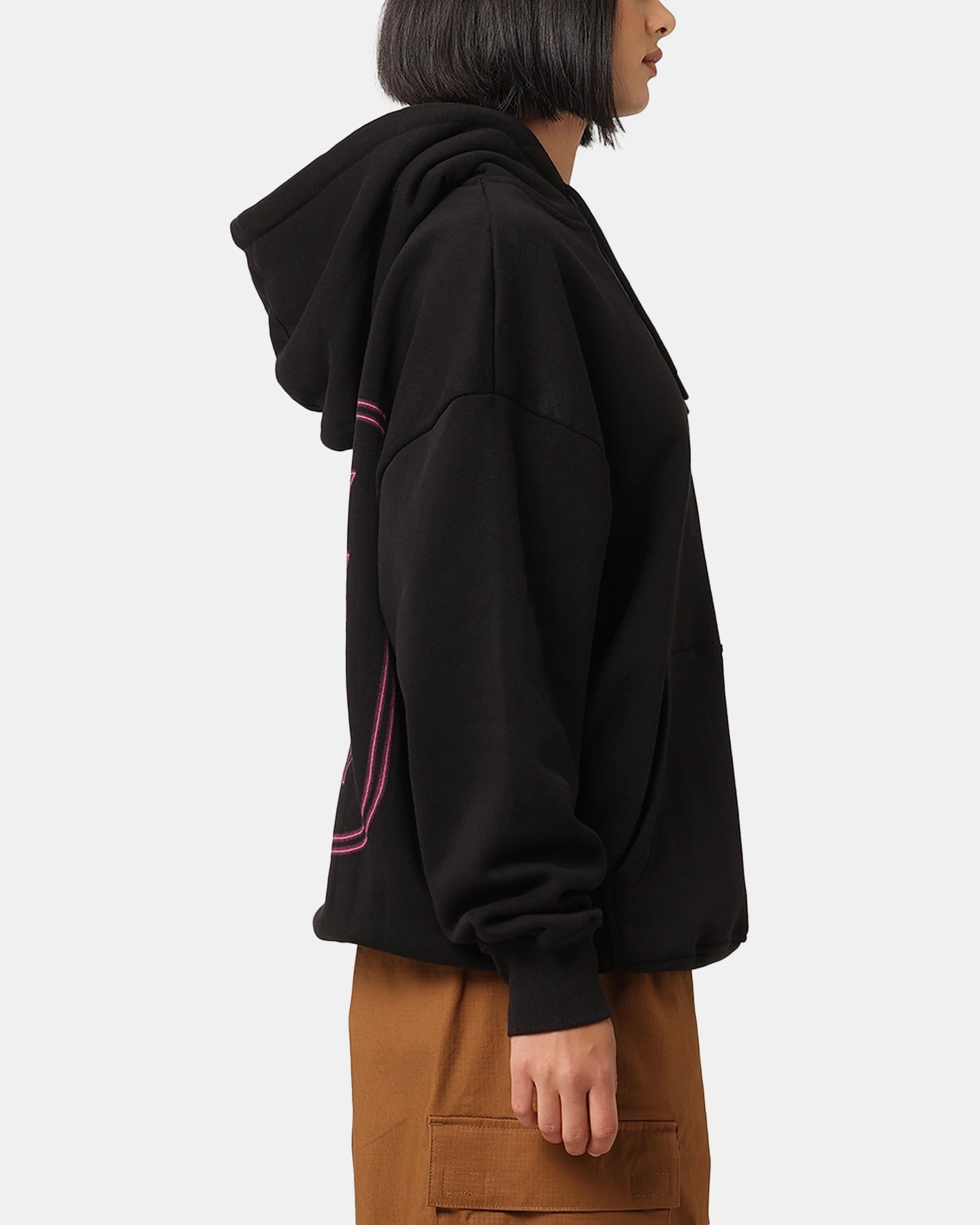 Summer Wear Conquer Playboy Neon Stack Hoodie Black/Pink