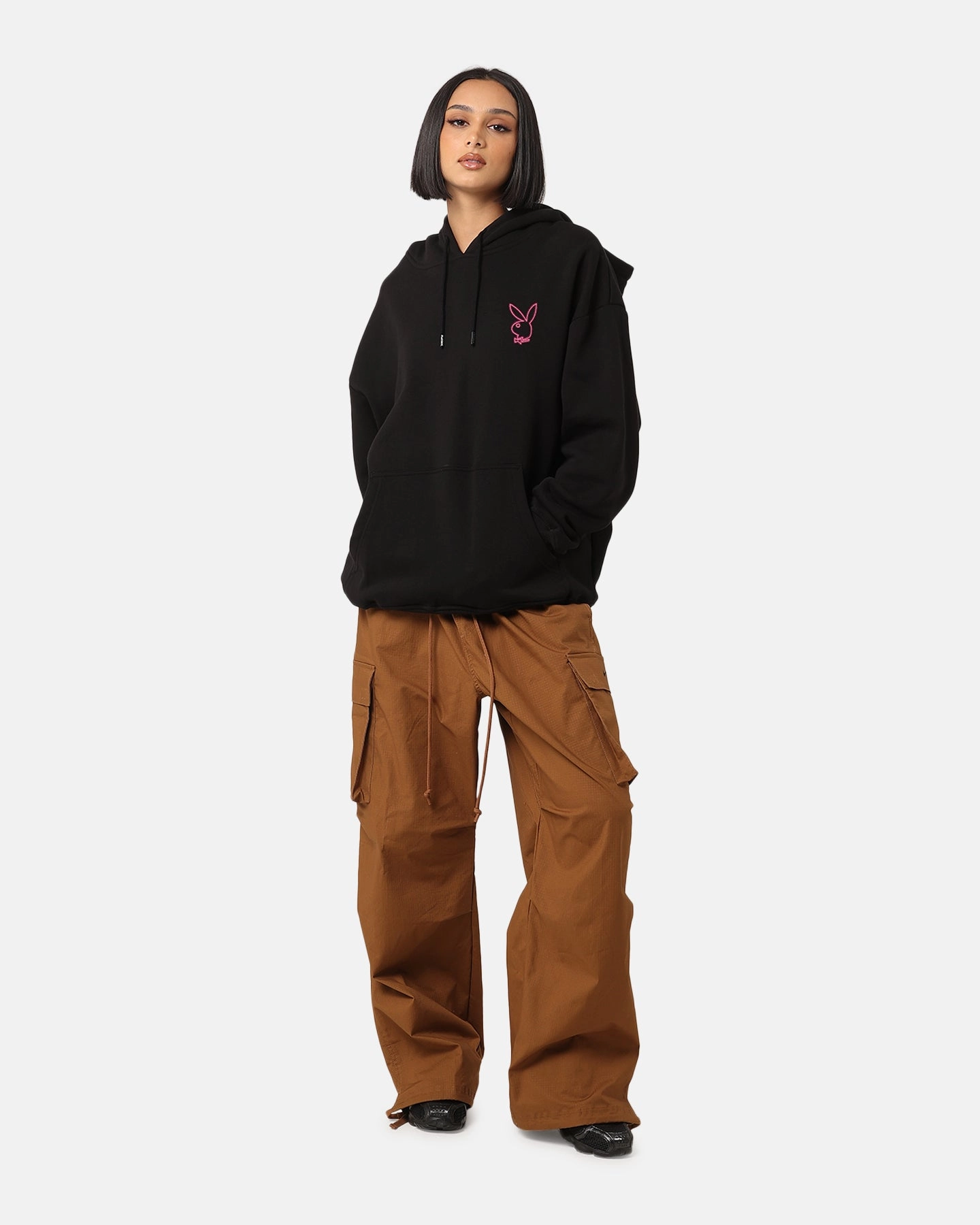 type Playboy Neon Stack Hoodie Black/Pink